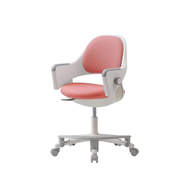 Ringo Ergonomic Kids Chair with Footrest (White Frame / Soy Milk Beige Seat) - Image 3